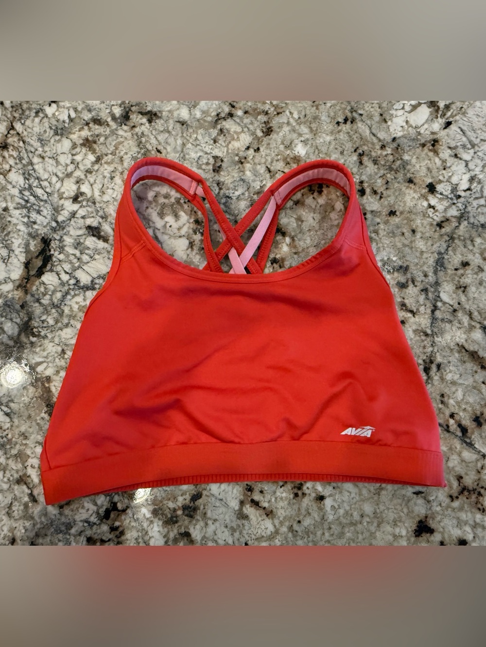 Avia Women’s Red Crisscross Back Sports Bra Top XL